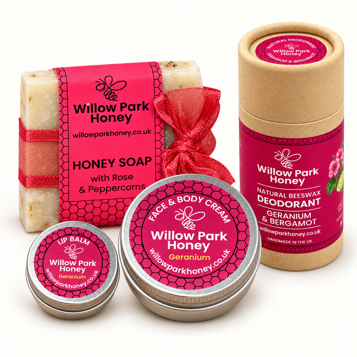 Willow Park Honey colour-matched four-piece care bundles
