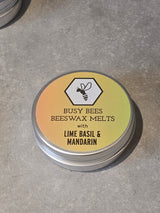 Luxury Beeswax Melts in Lime Basil & Mandarin